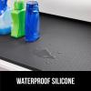 imageGORILLA GRIP Waterproof Silicone Under Sink Mat with Raised Lip for Kitchen and Bathroom Cabinet Shelf Liner Stay in Place Mats Dishwasher Safe Drawer Liner Organizer Tray 19 x 22 in GrayBlack