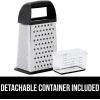 imageGORILLA GRIP XL 4Sided Cheese Grater With Container 100 BPAFree Stainless Steel Box Graters Parmesan Shredder Grate Cheeses Shred Veggies Slip Resistant Handle Dishwasher Safe Zester BlackBlack