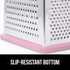 imageGORILLA GRIP XL 4Sided Cheese Grater With Container 100 BPAFree Stainless Steel Box Graters Parmesan Shredder Grate Cheeses Shred Veggies Slip Resistant Handle Dishwasher Safe Zester BlackPink