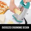 imageGORILLA GRIP XL 4Sided Cheese Grater With Container 100 BPAFree Stainless Steel Box Graters Parmesan Shredder Grate Cheeses Shred Veggies Slip Resistant Handle Dishwasher Safe Zester BlackTurquoise