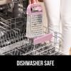 imageGORILLA GRIP XL 4Sided Cheese Grater With Container 100 BPAFree Stainless Steel Box Graters Parmesan Shredder Grate Cheeses Shred Veggies Slip Resistant Handle Dishwasher Safe Zester BlackPink