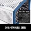 imageGORILLA GRIP XL 4Sided Cheese Grater With Container 100 BPAFree Stainless Steel Box Graters Parmesan Shredder Grate Cheeses Shred Veggies Slip Resistant Handle Dishwasher Safe Zester BlackBlue