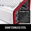 imageGORILLA GRIP XL 4Sided Cheese Grater With Container 100 BPAFree Stainless Steel Box Graters Parmesan Shredder Grate Cheeses Shred Veggies Slip Resistant Handle Dishwasher Safe Zester BlackRed
