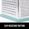 imageGORILLA GRIP XL 4Sided Cheese Grater With Container 100 BPAFree Stainless Steel Box Graters Parmesan Shredder Grate Cheeses Shred Veggies Slip Resistant Handle Dishwasher Safe Zester BlackMint