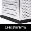 imageGORILLA GRIP XL 4Sided Cheese Grater With Container 100 BPAFree Stainless Steel Box Graters Parmesan Shredder Grate Cheeses Shred Veggies Slip Resistant Handle Dishwasher Safe Zester BlackBlack