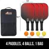 imageGorilla Gear USAPA Approved Pickleball Starter Set Fiberglass Paddles with Bag and Balls Indoor Outdoor Court Use Comfortable Racket Grip Oversized Sweet Spot Pickle Ball Paddle for Men WomenRed