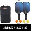 imageGorilla Gear USAPA Approved Pickleball Starter Set Fiberglass Paddles with Bag and Balls Indoor Outdoor Court Use Comfortable Racket Grip Oversized Sweet Spot Pickle Ball Paddle for Men WomenBlue