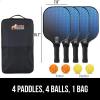 imageGorilla Gear USAPA Approved Pickleball Starter Set Fiberglass Paddles with Bag and Balls Indoor Outdoor Court Use Comfortable Racket Grip Oversized Sweet Spot Pickle Ball Paddle for Men WomenBlue