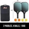 imageGorilla Gear USAPA Approved Pickleball Starter Set Fiberglass Paddles with Bag and Balls Indoor Outdoor Court Use Comfortable Racket Grip Oversized Sweet Spot Pickle Ball Paddle for Men WomenTurquoise