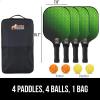 imageGorilla Gear USAPA Approved Pickleball Starter Set Fiberglass Paddles with Bag and Balls Indoor Outdoor Court Use Comfortable Racket Grip Oversized Sweet Spot Pickle Ball Paddle for Men WomenGreen