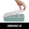 imageGorilla Grip Slow Melting Large Silicone Ice Cube Tray for Freezer Easy to Push 8 Giant Square Cubes Use for Cocktails Iced Coffee Water Bottle Frozen Puree Kitchen Bar Essentials 1 Pack BlackSeafoam
