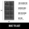 imageGorilla Grip Slow Melting Large Silicone Ice Cube Tray for Freezer Easy to Push 8 Giant Square Cubes Use for Cocktails Iced Coffee Water Bottle Frozen Puree Kitchen Bar Essentials 1 Pack BlackGray
