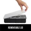 imageGorilla Grip Slow Melting Large Silicone Ice Cube Tray for Freezer Easy to Push 8 Giant Square Cubes Use for Cocktails Iced Coffee Water Bottle Frozen Puree Kitchen Bar Essentials 1 Pack BlackBlack