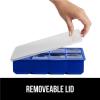 imageGorilla Grip Slow Melting Large Silicone Ice Cube Tray for Freezer Easy to Push 8 Giant Square Cubes Use for Cocktails Iced Coffee Water Bottle Frozen Puree Kitchen Bar Essentials 1 Pack BlackRoyal Blue