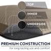 imageKANGAROO Thick Ergonomic Anti Fatigue Mats for Kitchen Floor Cushioned Standing Office Desk Mat Waterproof Scratch Resistant Topside Supportive All Day Comfort Padded Foam Rugs 17x24 BlackBeige