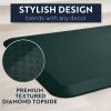 imageKANGAROO Thick Ergonomic Anti Fatigue Mats for Kitchen Floor Cushioned Standing Office Desk Mat Waterproof Scratch Resistant Topside Supportive All Day Comfort Padded Foam Rugs 17x24 BlackHunter Green