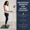 imageKANGAROO Thick Ergonomic Anti Fatigue Mats for Kitchen Floor Cushioned Standing Office Desk Mat Waterproof Scratch Resistant Topside Supportive All Day Comfort Padded Foam Rugs 17x24 BlackHunter Green