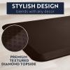 imageKANGAROO Thick Ergonomic Anti Fatigue Mats for Kitchen Floor Cushioned Standing Office Desk Mat Waterproof Scratch Resistant Topside Supportive All Day Comfort Padded Foam Rugs 17x24 BlackBrown