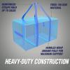 imageRUGGED RHINO Heavy Duty Extra Large Moving Bags 50lb Capacity Tote Durable Water and Puncture Resistant Winter Clothes Storage Totes for Moves Strong Carry Handles Zippers 2 Pack BlueTranslucent