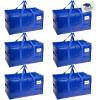 imageRUGGED RHINO Heavy Duty Extra Large Moving Bags 50lb Capacity Tote Durable Water and Puncture Resistant Winter Clothes Storage Totes for Moves Strong Carry Handles Zippers 2 Pack BlueBlue