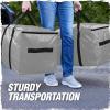 imageRUGGED RHINO Heavy Duty Extra Large Moving Bags 50lb Capacity Tote Durable Water and Puncture Resistant Winter Clothes Storage Totes for Moves Strong Carry Handles Zippers 2 Pack BlueSilver