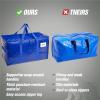 imageRUGGED RHINO Heavy Duty Extra Large Moving Bags 50lb Capacity Tote Durable Water and Puncture Resistant Winter Clothes Storage Totes for Moves Strong Carry Handles Zippers 2 Pack BlueTranslucentBlue