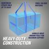 imageRUGGED RHINO Heavy Duty Extra Large Moving Bags 50lb Capacity Tote Durable Water and Puncture Resistant Winter Clothes Storage Totes for Moves Strong Carry Handles Zippers 2 Pack BlueTranslucentBlue