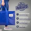imageRUGGED RHINO Heavy Duty Extra Large Moving Bags 50lb Capacity Tote Durable Water and Puncture Resistant Winter Clothes Storage Totes for Moves Strong Carry Handles Zippers 2 Pack BlueBlue