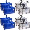 imageRUGGED RHINO Heavy Duty Extra Large Moving Bags 50lb Capacity Tote Durable Water and Puncture Resistant Winter Clothes Storage Totes for Moves Strong Carry Handles Zippers 2 Pack BlueTranslucentBlue