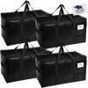 imageRUGGED RHINO Heavy Duty Extra Large Moving Bags 50lb Capacity Tote Durable Water and Puncture Resistant Winter Clothes Storage Totes for Moves Strong Carry Handles Zippers 2 Pack BlueBlack
