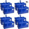 imageRUGGED RHINO Heavy Duty Extra Large Moving Bags 50lb Capacity Tote Durable Water and Puncture Resistant Winter Clothes Storage Totes for Moves Strong Carry Handles Zippers 2 Pack BlueBlue