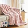 imageThe Connecticut Home Co Throw Blanket for Couch Soft Fluffy Room Decor Cozy Warm Throws for Bed Couches Gifts for Women Bedroom Cute Aesthetic Blankets Faux Fur and Sherpa 65x50 GrayDusty Rose Shag