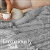 imageThe Connecticut Home Co Throw Blanket for Couch Soft Fluffy Room Decor Cozy Warm Throws for Bed Couches Gifts for Women Bedroom Cute Aesthetic Blankets Faux Fur and Sherpa 65x50 GraySilver Shag