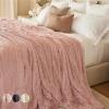 imageThe Connecticut Home Co Throw Blanket for Couch Soft Fluffy Room Decor Cozy Warm Throws for Bed Couches Gifts for Women Bedroom Cute Aesthetic Blankets Faux Fur and Sherpa 65x50 GrayDusty Rose Shag