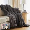 imageThe Connecticut Home Co Throw Blanket for Couch Soft Fluffy Room Decor Cozy Warm Throws for Bed Couches Gifts for Women Bedroom Cute Aesthetic Blankets Faux Fur and Sherpa 65x50 GrayGray Shag
