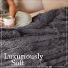 imageThe Connecticut Home Co Throw Blanket for Couch Soft Fluffy Room Decor Cozy Warm Throws for Bed Couches Gifts for Women Bedroom Cute Aesthetic Blankets Faux Fur and Sherpa 65x50 GrayGray Shag