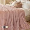 imageThe Connecticut Home Co Throw Blanket for Couch Soft Fluffy Room Decor Cozy Warm Throws for Bed Couches Gifts for Women Bedroom Cute Aesthetic Blankets Faux Fur and Sherpa 65x50 GrayDusty Rose Faux Fur
