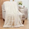 imageThe Connecticut Home Co Throw Blanket for Couch Soft Fluffy Room Decor Cozy Warm Throws for Bed Couches Gifts for Women Bedroom Cute Aesthetic Blankets Faux Fur and Sherpa 65x50 GrayCream Shag