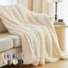 imageThe Connecticut Home Co Throw Blanket for Couch Soft Fluffy Room Decor Cozy Warm Throws for Bed Couches Gifts for Women Bedroom Cute Aesthetic Blankets Faux Fur and Sherpa 65x50 GrayCream Shag