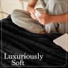 imageThe Connecticut Home Co Throw Blanket for Couch Soft Fluffy Room Decor Cozy Warm Throws for Bed Couches Gifts for Women Bedroom Cute Aesthetic Blankets Faux Fur and Sherpa 65x50 GrayBlack Faux Fur