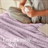 imageThe Connecticut Home Co Throw Blanket for Couch Soft Fluffy Room Decor Cozy Warm Throws for Bed Couches Gifts for Women Bedroom Cute Aesthetic Blankets Faux Fur and Sherpa 65x50 GrayPurple Faux Fur