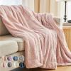 imageThe Connecticut Home Co Throw Blanket for Couch Soft Fluffy Room Decor Cozy Warm Throws for Bed Couches Gifts for Women Bedroom Cute Aesthetic Blankets Faux Fur and Sherpa 65x50 GrayDusty Rose Faux Fur
