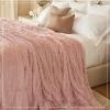 imageThe Connecticut Home Co Throw Blanket for Couch Soft Fluffy Room Decor Cozy Warm Throws for Bed Couches Gifts for Women Bedroom Cute Aesthetic Blankets Faux Fur and Sherpa 65x50 GrayDusty Rose Shag
