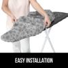imageThe Original GORILLA GRIP Ironing Board Cover and Pad Silicone Coating Thick Scorch Resistant Padding Heavy Duty Iron Covers Standard Boards Hook and Loop Fastener Strap Silver 15x54Gray Floral
