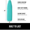 imageThe Original GORILLA GRIP Ironing Board Cover and Pad Silicone Coating Thick Scorch Resistant Padding Heavy Duty Iron Covers Standard Boards Hook and Loop Fastener Strap Silver 15x54Turquoise