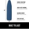 imageThe Original GORILLA GRIP Ironing Board Cover and Pad Silicone Coating Thick Scorch Resistant Padding Heavy Duty Iron Covers Standard Boards Hook and Loop Fastener Strap Silver 15x54Navy