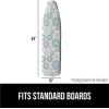 imageThe Original GORILLA GRIP Ironing Board Cover and Pad Silicone Coating Thick Scorch Resistant Padding Heavy Duty Iron Covers Standard Boards Hook and Loop Fastener Strap Silver 15x54Spiral GrayWhiteTurquoise