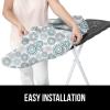 imageThe Original GORILLA GRIP Ironing Board Cover and Pad Silicone Coating Thick Scorch Resistant Padding Heavy Duty Iron Covers Standard Boards Hook and Loop Fastener Strap Silver 15x54Spiral GrayWhiteTurquoise