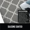 imageThe Original GORILLA GRIP Ironing Board Cover and Pad Silicone Coating Thick Scorch Resistant Padding Heavy Duty Iron Covers Standard Boards Hook and Loop Fastener Strap Silver 15x54Quatrefoil GrayWhite