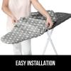 imageThe Original GORILLA GRIP Ironing Board Cover and Pad Silicone Coating Thick Scorch Resistant Padding Heavy Duty Iron Covers Standard Boards Hook and Loop Fastener Strap Silver 15x54Dots